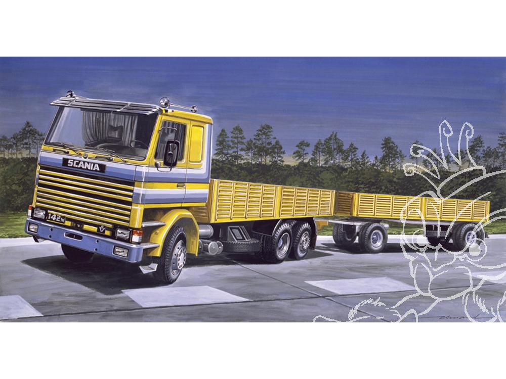 Italeri maquette camion 770 SCANIA 142M FLAT BED 1/24