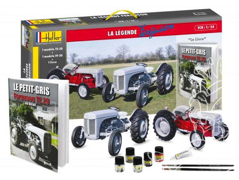 Heller maquette tracteur 52323 Coffret La Légende Ferguson Ensemble complet Edition Limitée 1/24