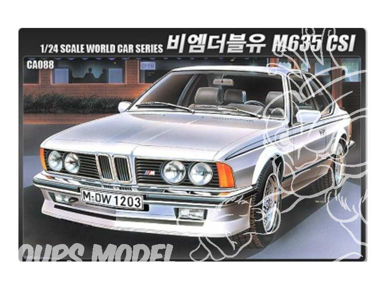 Academy maquette voiture 15102 BMW M635CSI 1/24