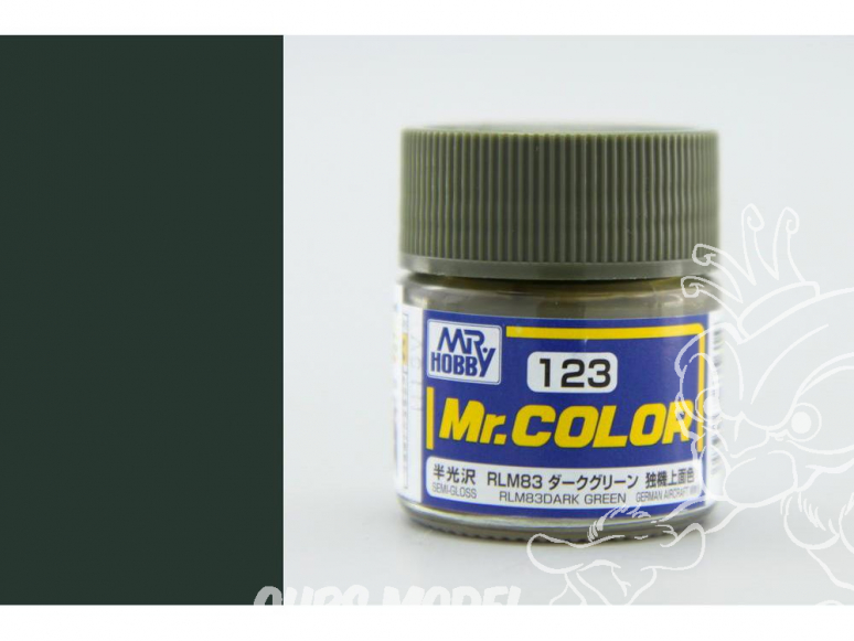 peinture maquette Mr Color C123 Vert foncé RLM83 satiné 10ml