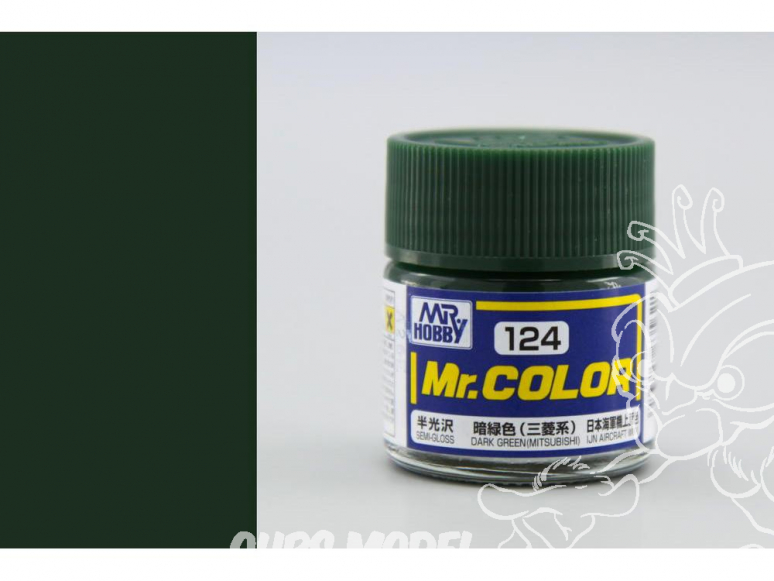peinture maquette Mr Color C124 Vert foncé Mitsubishi Satiné 10ml