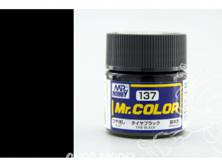 peinture maquette Mr Color C137 Noir pneu mat 10ml