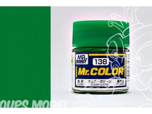 peinture maquette Mr Color C138 Vert translucide brillant 10ml