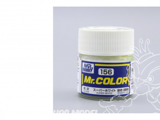 peinture maquette Mr Color C156 Super Blanc brillant 10ml