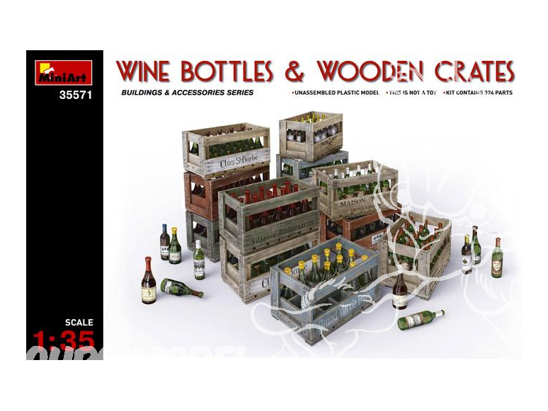 Mini Art maquette militaire 35571 Caisses et bouteilles de Vin 1/35