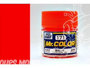 peinture maquette Mr Color C171 Rouge Fluorescent 10ml