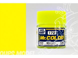 peinture maquette Mr Color C172 Jaune fluorescent 10ml