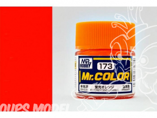 peinture maquette Mr Color C173 Orange fluorescent 10ml