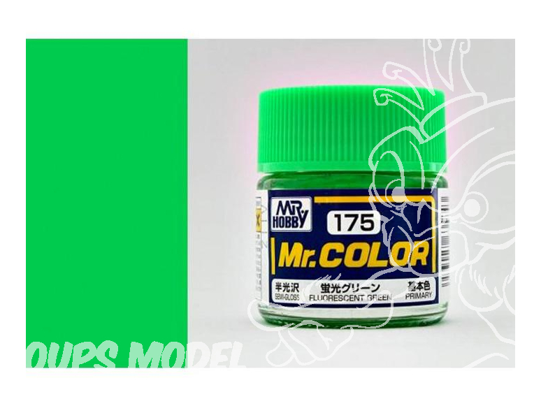 peinture maquette Mr Color C175 Vert fluorescent 10ml