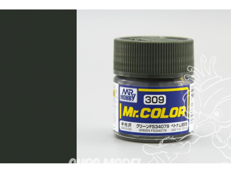 peinture maquette Mr Color C309 Vert FS34079 satiné 10ml