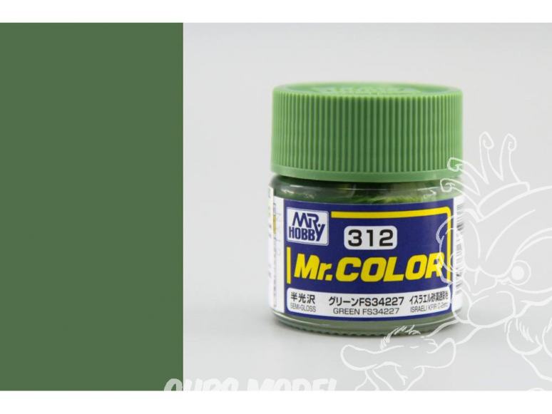 peinture maquette Mr Color C312 Vert FS34227 satiné 10ml