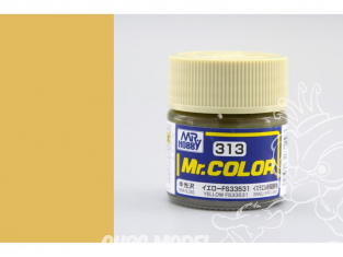 peinture maquette Mr Color C313 Jaune FS33531 satiné 10ml