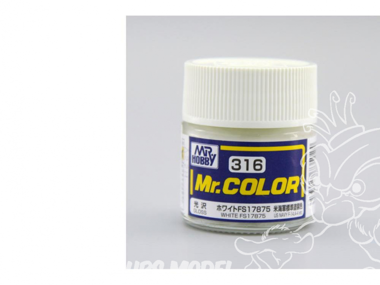 peinture maquette Mr Color C316 Blanc FS17875 brillant 10ml