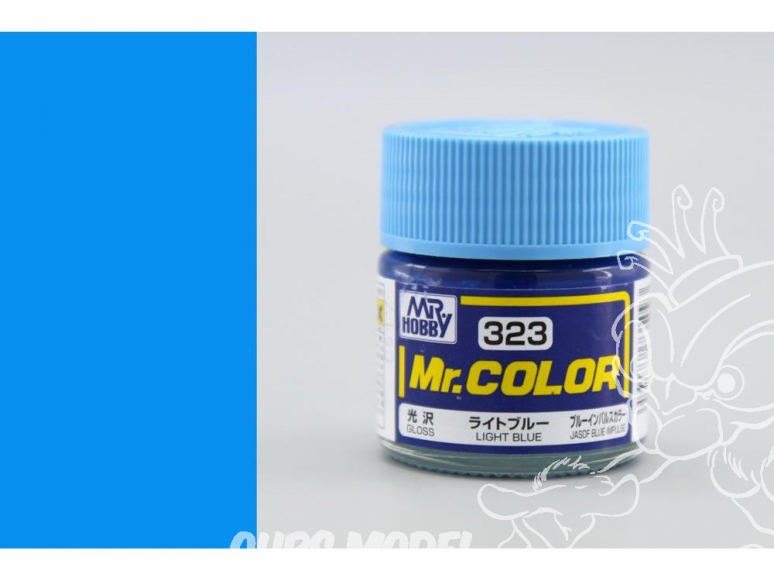 peinture maquette Mr Color C323 Bleu clair brillant 10ml