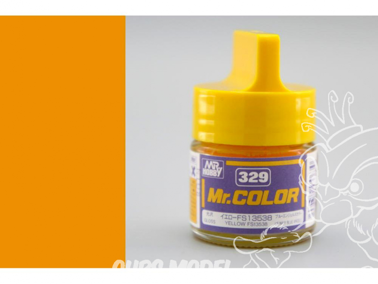 peinture maquette Mr Color C329 Jaune FS13538 brillant 10ml