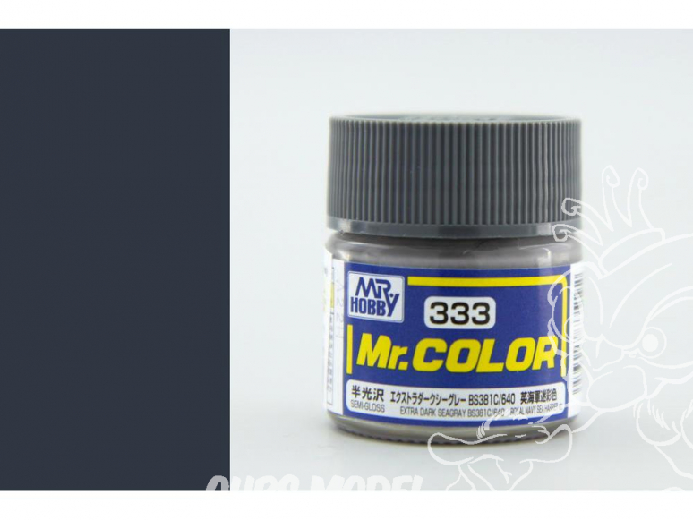 peinture maquette Mr Color C333 Extra gris mer foncé BS381C/640 satiné 10ml