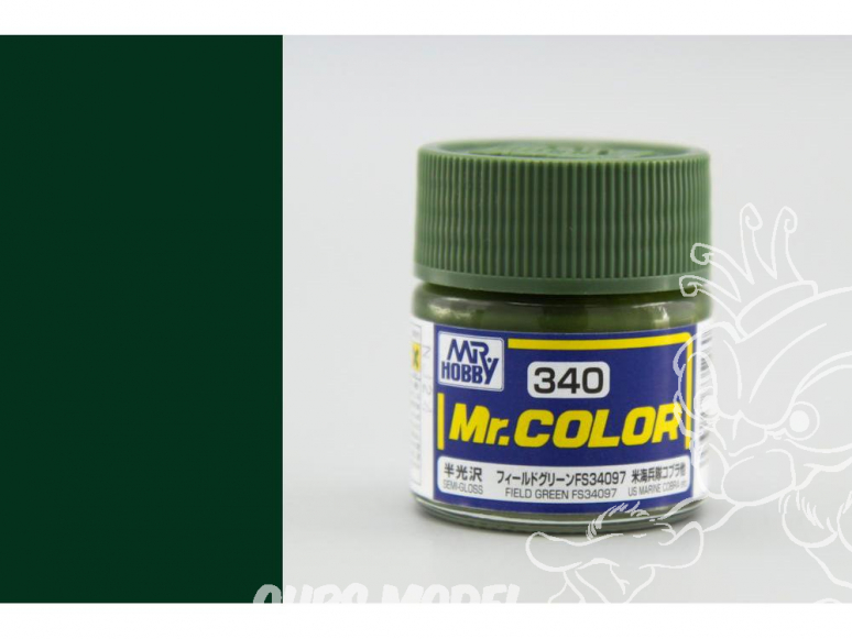 peinture maquette Mr Color C340 Vert champ FS34097 satiné 10ml