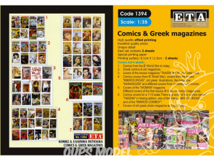 ETA diorama 1394 Imprimé Magazines grec & comics 1/35