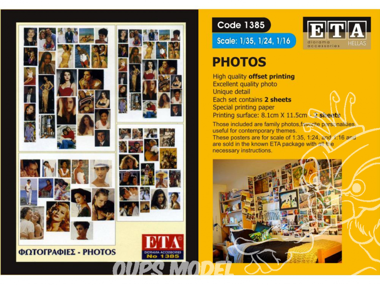 ETA diorama 1385 Imprimé Photos civil 1/35 - 1/24 - 1/16
