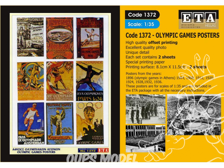 ETA diorama 1372 Imprimé Posters Jeux Olympiques 1/35