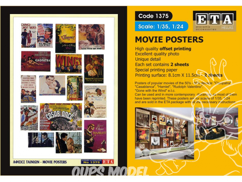 ETA diorama 1375 Imprimé Posters films 1/35 - 1/24