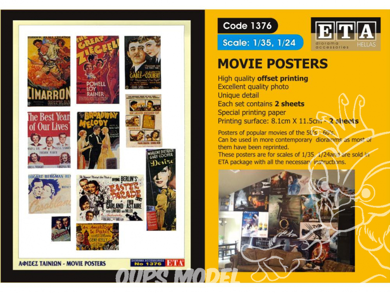 ETA diorama 1376 Imprimé Posters films 1/35 - 1/24