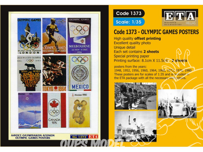 ETA diorama 1373 Imprimé Posters Jeux Olympiques 1/35