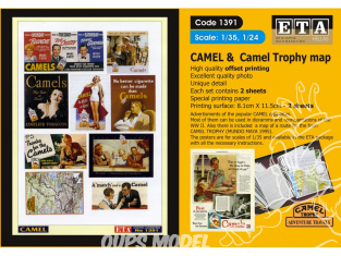 ETA diorama 1391 Imprimé Affiches Camel 1/35 - 1/24