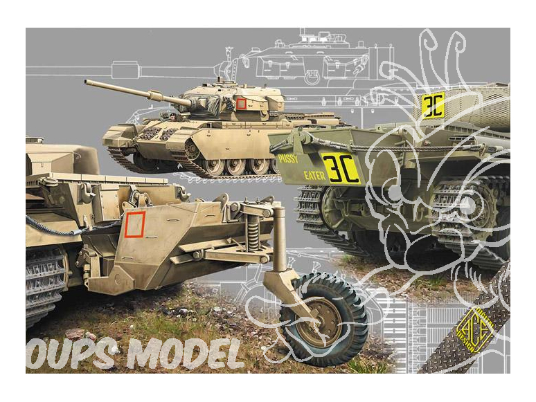 Ace Maquettes Militaire 72428 CENTURION MK.5LR / MK.5/1 LARGE AUTONOMIE 1960 1/72