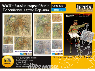 ETA diorama 520 Imprimé Cartes Russes de Berlin WWII 1/35