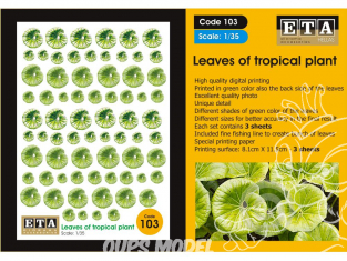 ETA diorama 103 Imprimé Feuilles plantes tropicales 1/35