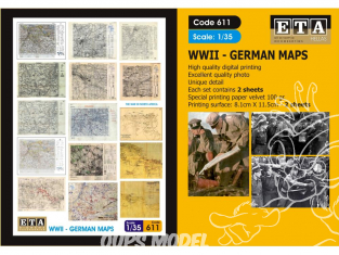 ETA diorama 611 Imprimé Cartes Allemandes WWII 1/35