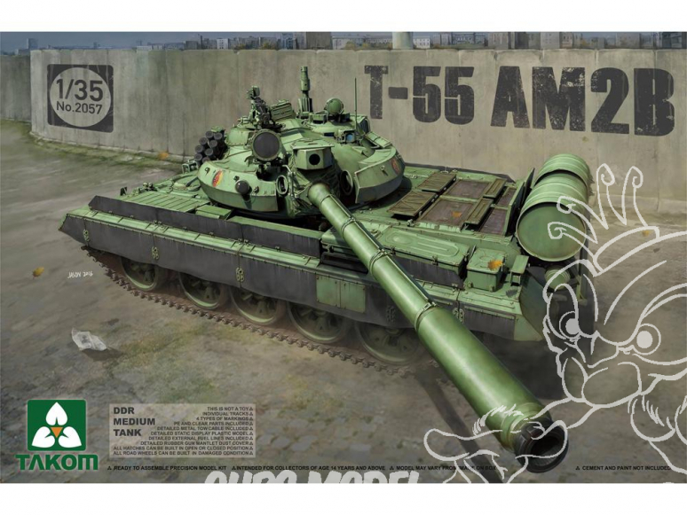 Takom maquette militaire 2057 T-55 AM2B DDR 1/35