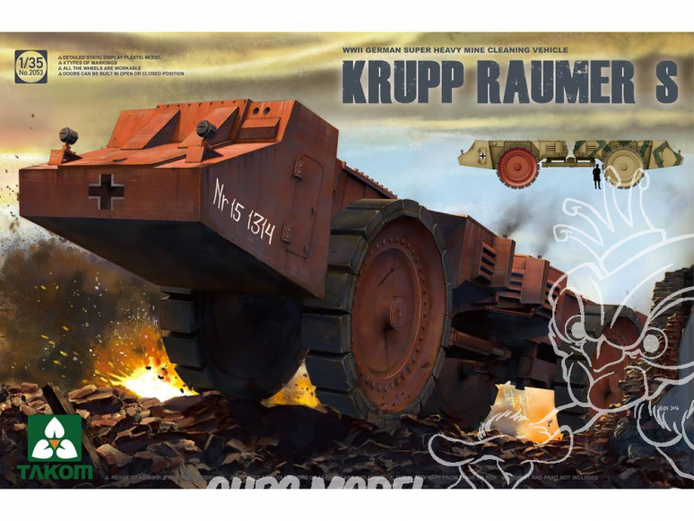 Takom maquette militaire 2053 Krupp Raumer S Vehicule de deminage 1/35