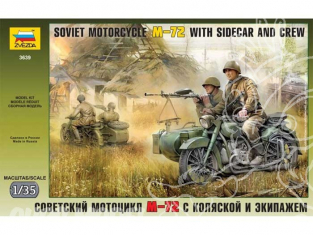 Zvezda maquette plastique 3639 moto sovietique m-72 1/35