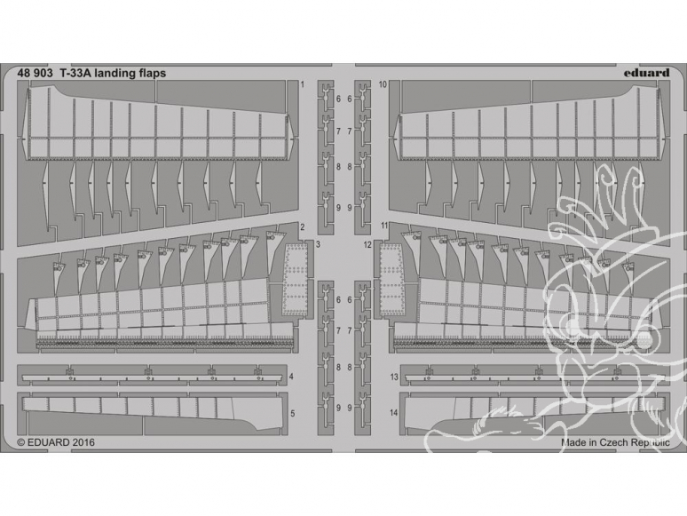 EDUARD photodecoupe avion 48903 Volets d'atterrissage T-33A Great Wall Hobby 1/48