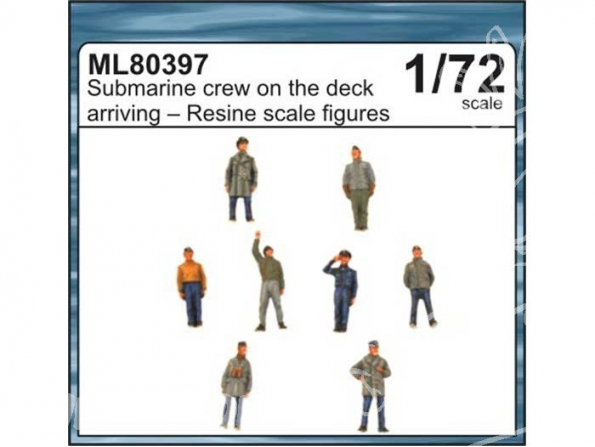 CMK figurine ml80397 EQUIPAGE DE U-BOAT SUR LE PONT A L ARRIVEE AU PORT 1/72