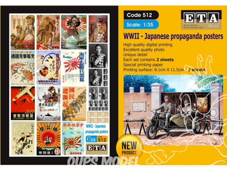 ETA diorama 512 Imprimé Affiches - Posters Propagande Japonaise WWII 1/35