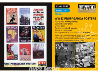 ETA diorama 1942 Imprimé Affiches Propagande WWII Stickers 1/35