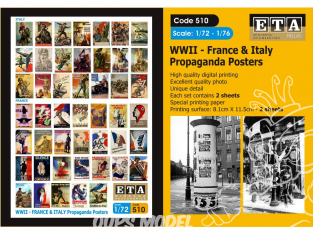 ETA diorama 510 Imprimé Affiches - Posters propagande France - Italie WWII 1/72 - 1/76