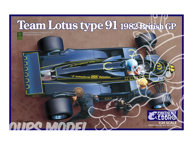 Ebbro maquette voiture 012 Lotus Type 91 1982 1/20