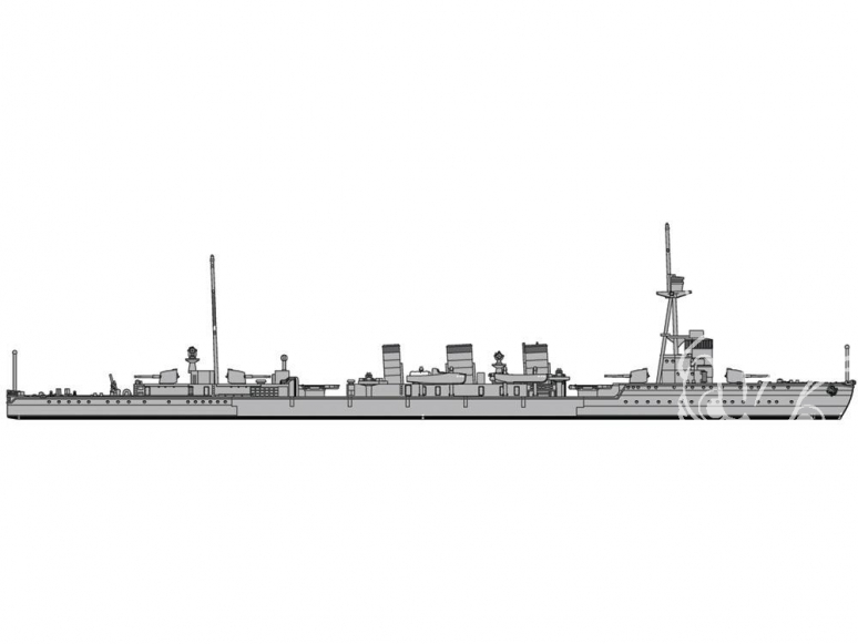 Hasegawa maquette bateau 30039 Croiseur léger Japonais Tatsuta Super detail 1/700