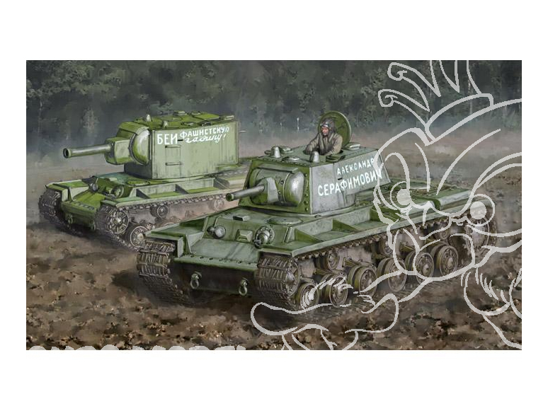 Italeri maquette militaire 15763 KV1 / KV2 1/56 28mm