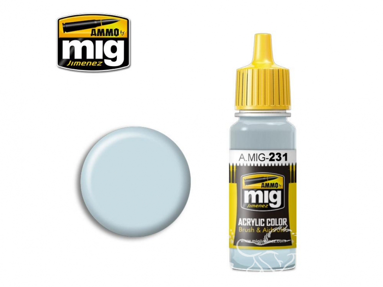 MIG peinture authentique 231 Bleu pâle RLM65 17ml