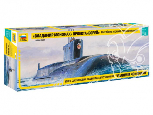 Zvezda maquette sous marin 9058 Russian Nuclear Submarine Borey-class 1/350