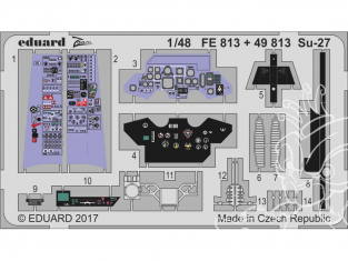 EDUARD photodecoupe avion 49813 Sukhoi Su-27 Hobby Boss 1/48