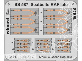 Eduard photodecoupe avion SS587 Harnais RAF Fin de production Métal 1/72
