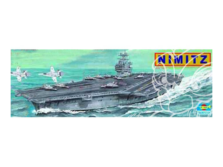 TRUMPETER maquette bateau 05201 Porte avions Classe USS Nimitz 1/500