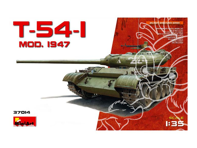 Mini Art maquette militaire 37014 Char sovietique T-54-1 modele 1947 1/35