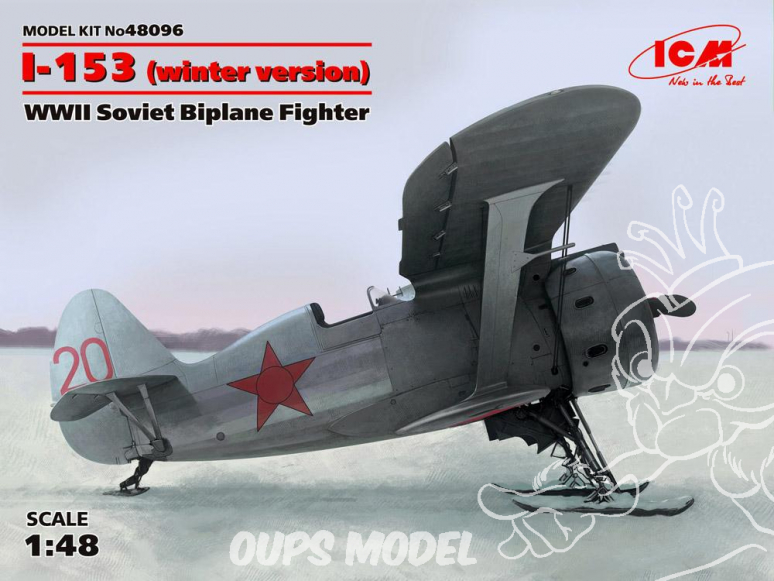 Icm maquette avion 48096 Polikarpov I-153 Version hiver WWII 1/48